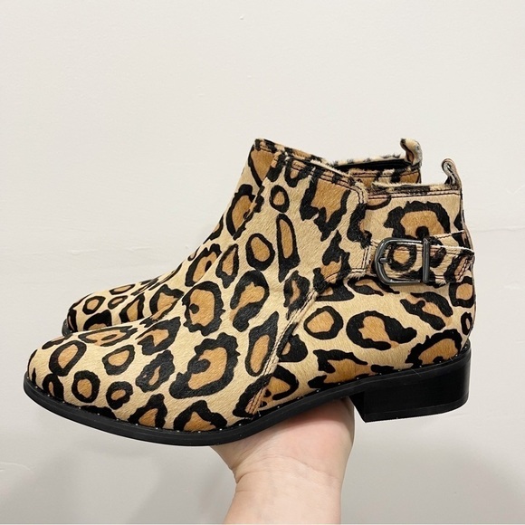 Blondo Tami Waterproof Moto Bootie Leopard Print Size 8.5 - Picture 4 of 12